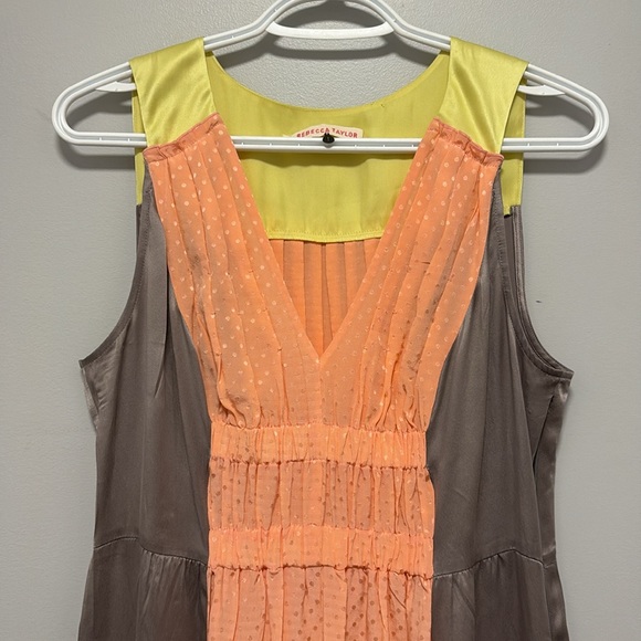 Rebecca Taylor Size 6 Side Zipper 💯 Silk Gorgeous Designer Dress - Picture 5 of 9